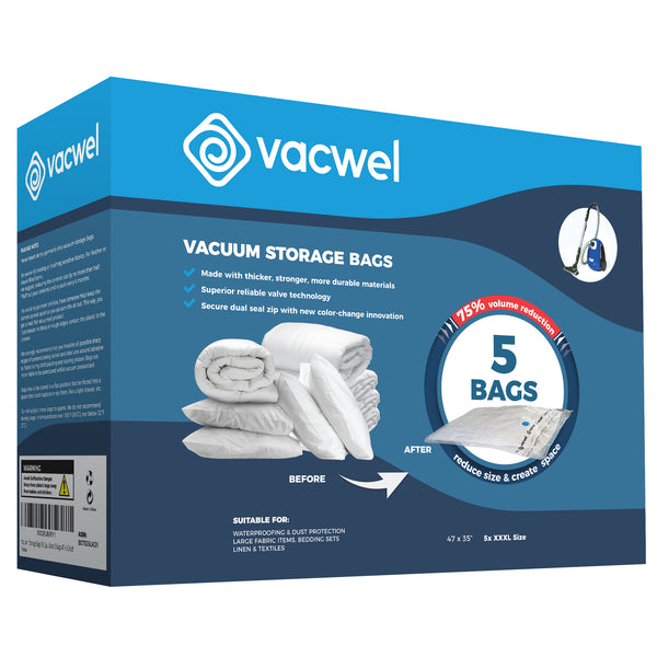 5 XXL Vacuum Storage Bags (47 x 35 inch)