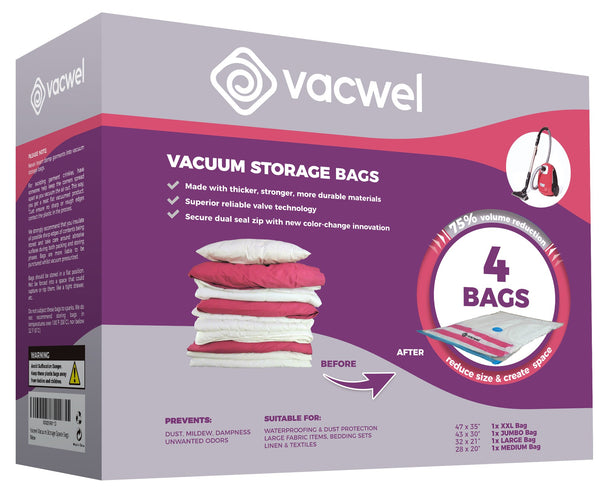 4 Vacuum Storage Bags Variety Pack
