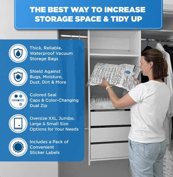 4 Vacuum Storage Bags Variety Pack