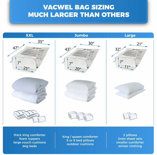 10 XXL Vacuum Storage Bags (47 x 35 inch)