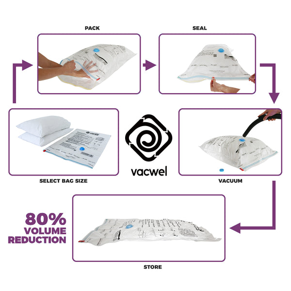4 Vacuum Storage Bags Variety Pack